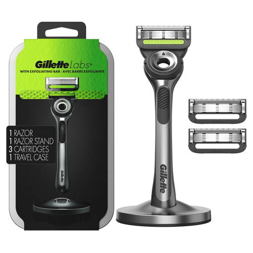 GilletteLabs with Exfoliating Bar Razor (1 Handle + 3 Cartridges + 1 Travel Case) GilletteLabs with Exfoliating Bar Razor (1 Handle + 3 Cartridges + 1 Travel Case)