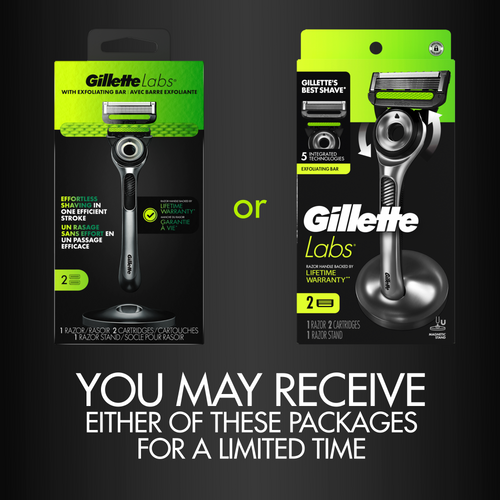 GilletteLabs with Exfoliating Bar Razor (1 Handle + 2 Cartridges) GilletteLabs with Exfoliating Bar Razor (1 Handle + 2 Cartridges)