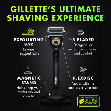 GilletteLabs Exfoliating Bar Razor Black and Gold Edition (2 Count + Handle + Stand) GilletteLabs Exfoliating Bar Razor Black and Gold Edition (2 Count + Handle + Stand)