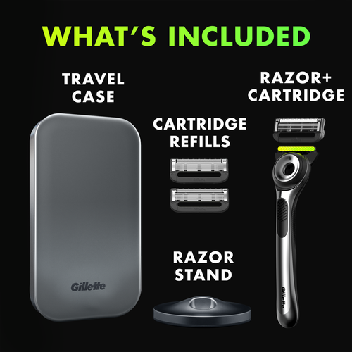 GilletteLabs with Exfoliating Bar Razor (1 Handle + 3 Cartridges + 1 Travel Case) GilletteLabs with Exfoliating Bar Razor (1 Handle + 3 Cartridges + 1 Travel Case)